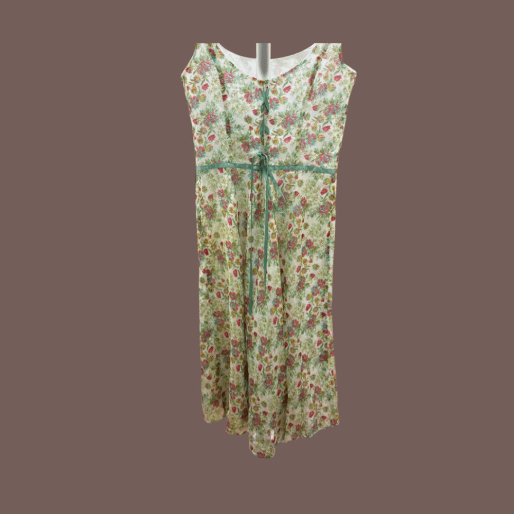 Shoshanna Midi Dress | Floral Ribbon Detail | Size 6 | Vintage